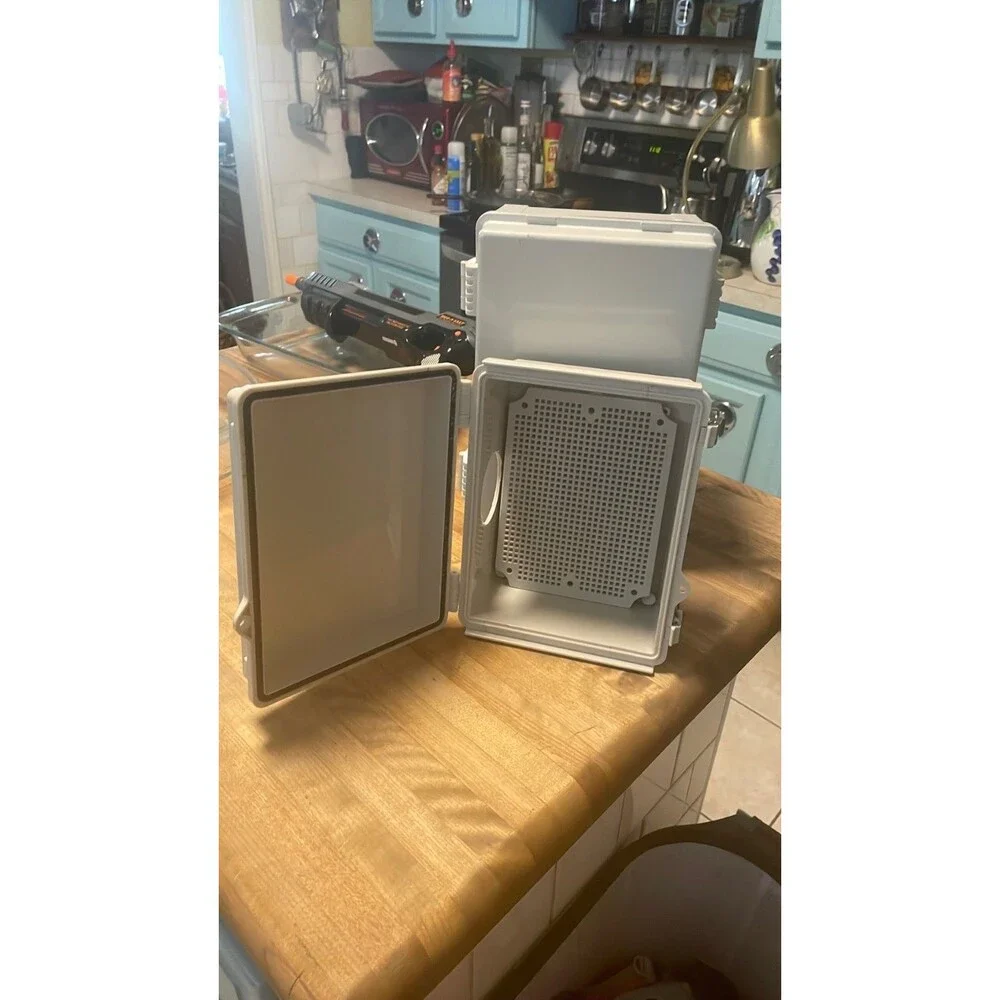 Set of two plastic weatherproof utility boxes NEW